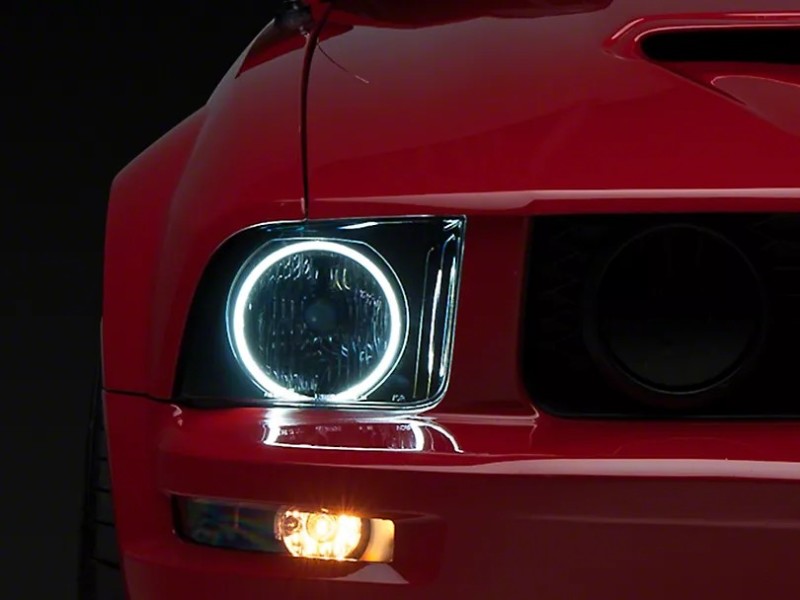 Raxiom 05-09 Ford Mustang GT V6 Axial CCFL Halo Projector Headlights Blk (49121)