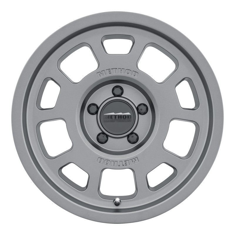 (set of 4) Method MR705 Titanium | 17x8.5" +0mm | 5x5in Wheel