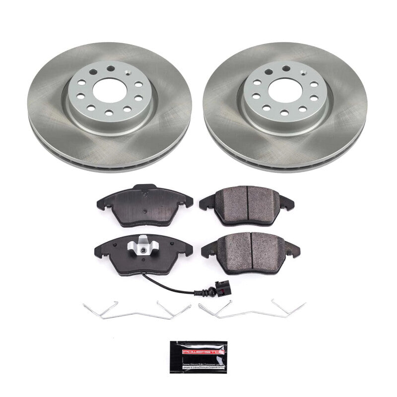 PowerStop 06-10 Volkswagen Passat Front Semi-Coated Rotor Kit (SC2259)
