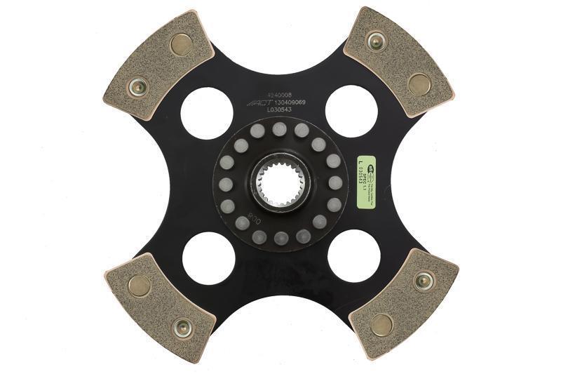 ACT Solid 4 Puck Clutch Disc | 2003-2015 Mitsubishi Evo 8/9/X, 2010-2012 Hyundai Genesis Coupe 2.0T, and 2004-2011 Mazda RX-8 (4240008)