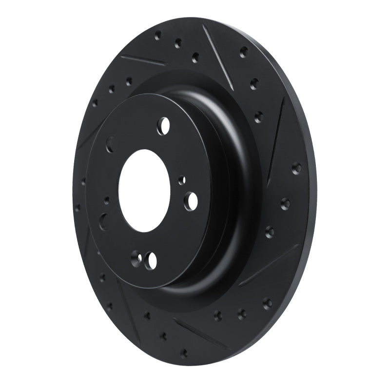 R1 17-25 Integra Rear Drilled & Slotted Black Rotor | Honda Civic/Type R/Acura Integra (ECB-59067R)