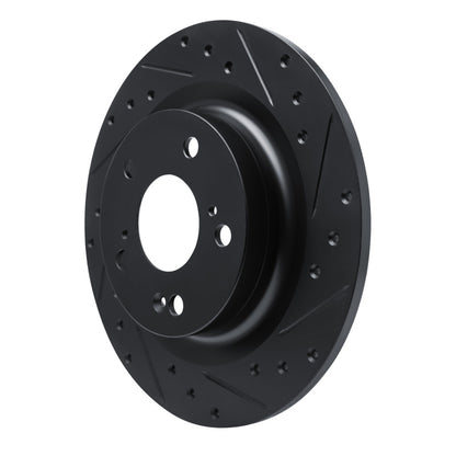 R1 17-25 Integra Rear Drilled & Slotted Black Rotor | Honda Civic/Type R/Acura Integra (ECB-59067R)