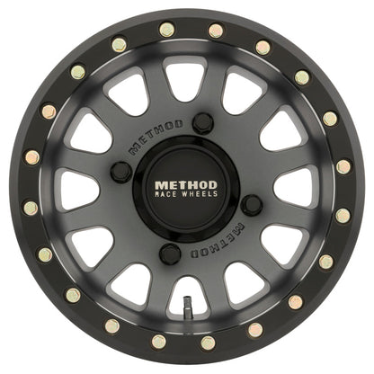 (set of 4) Method Wheels MR401 Titanium - Matte Black Ring | 15x7" +13mm | 4x156mm Wheel