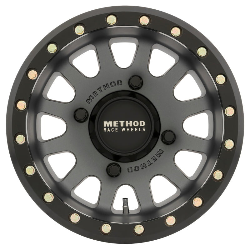 (set of 4) Method Wheels MR401 Titanium - Matte Black Ring | 15x7" +13mm | 4x136mm Wheel