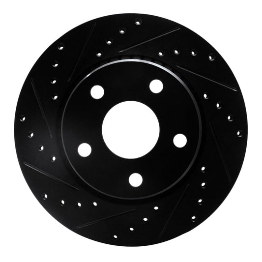DFC Front Left D&S Black Brake Rotor (FRONT): Jeep Wrangler (07-18)