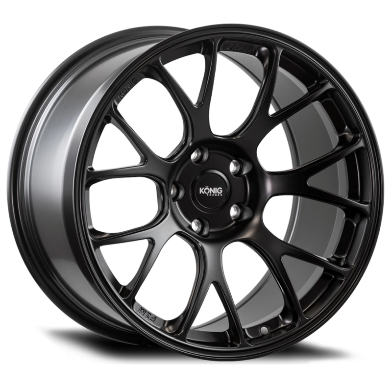 (set of 4) Konig F1M Satin Black | 18x9" +42mm | 5x112mm Wheel