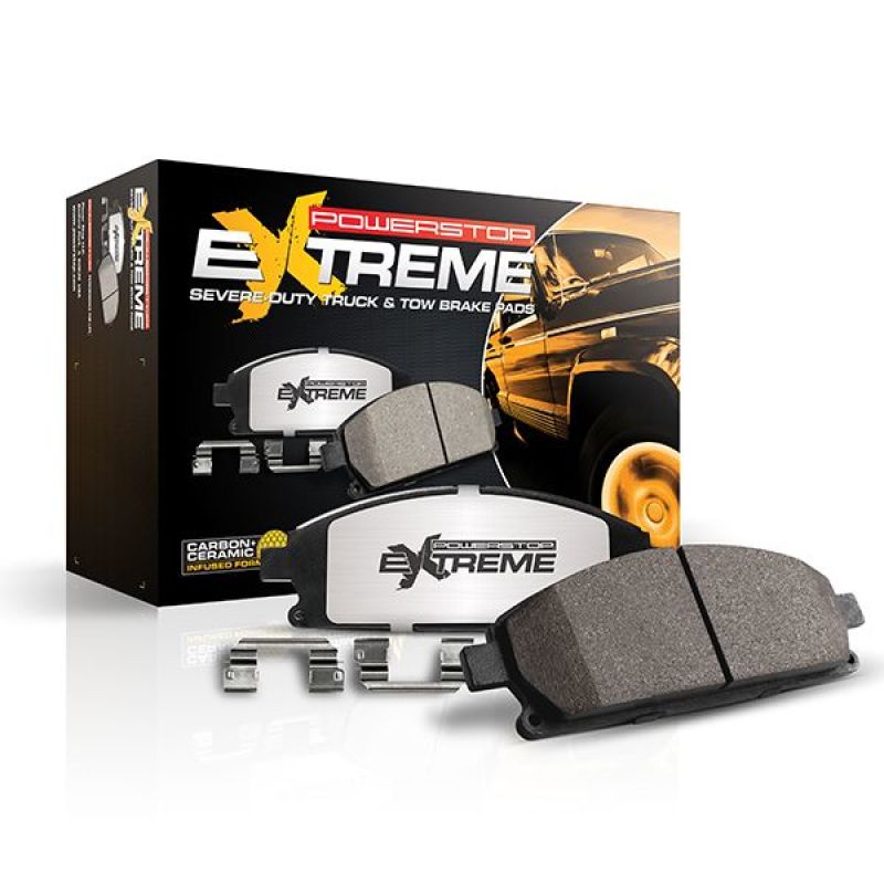 PowerStop 18-21 Jeep Grand Cherokee Rear Z36 Truck & Tow Brake Pads w/Hardware (Z36-1053B)