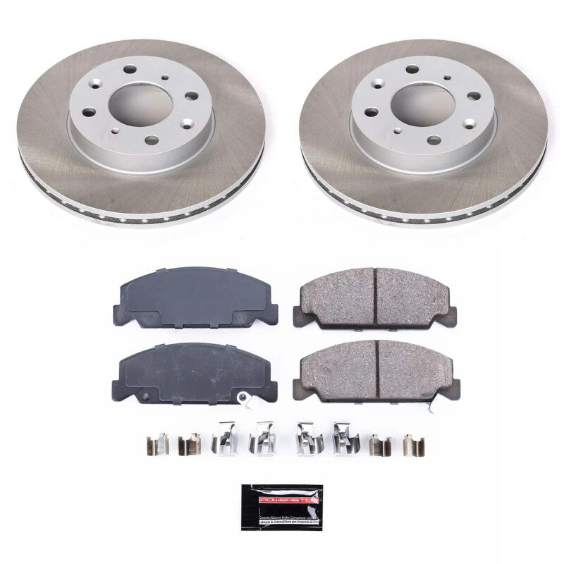 PowerStop 93-97 Honda Civic del Sol Front Semi-Coated Rotor Kit (SC699)
