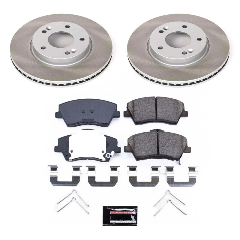 PowerStop 17-20 Hyundai Elantra Front Semi-Coated Rotor Kit (SC7370)