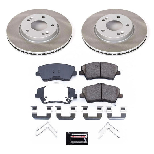 PowerStop 17-20 Hyundai Elantra Front Semi-Coated Rotor Kit (SC7370)