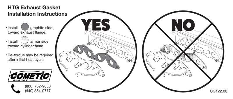 Cometic Gen1 Small Block V8 Exhaust Mani Gasket | Chevy 87-96 (C15190HTG)