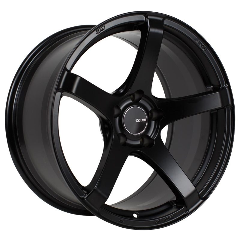 (set of 4) Enkei Kojin Matte Black | 18x8" +45mm | 5x100mm Wheels