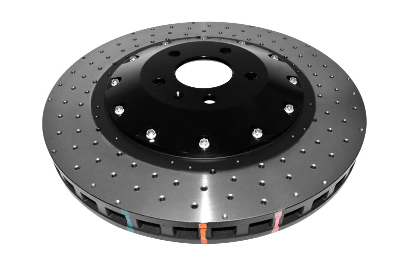 DBA 5000 Series Cross Drilled Front Rotor w/ Black Hat | Audi S6 (07-11) (DBA52778BLKXD)