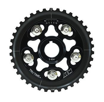 AEM Tru-Time Adjustable Cam Gear | 1996-2000 Honda Civic D16Y and 1994-1997 Honda Civic Del Sol (23-804BK)