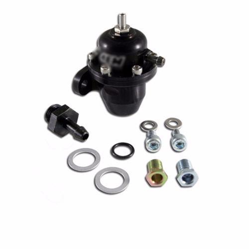 AEM Adjustable Fuel Pressure Regulator | 1986-1993 Acura Integra, 1988-1991 Honda Civic, and 1991-2001 Honda NSX (25-303BK)
