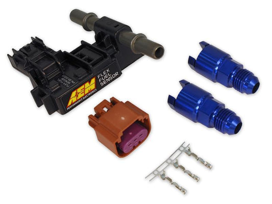 AEM Flex Fuel Ethanol Content Sensor Kit with -6AN to 3/8'' Adapter Fittings (AEM 30-2201)