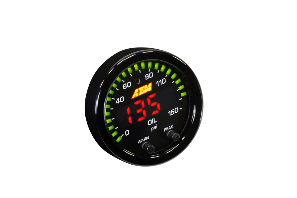 AEM X-Series 0-150 Oil Pressure Gauge Kit - 10 Bar (30-0307)