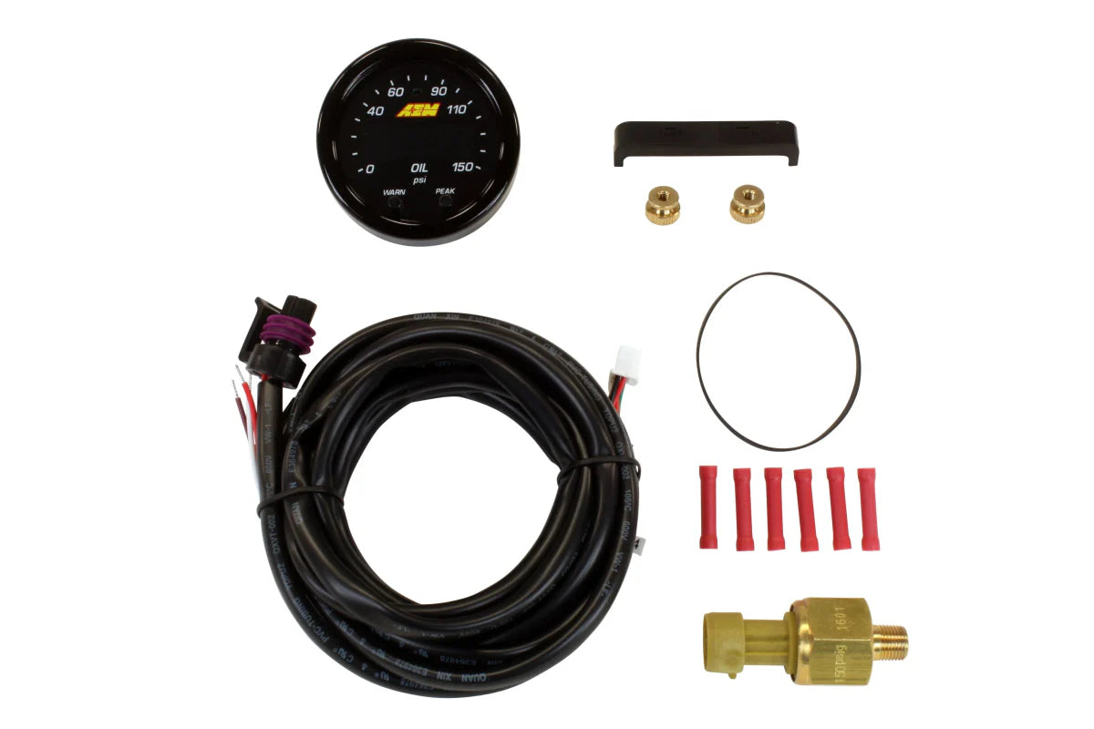 AEM X-Series 0-150 Oil Pressure Gauge Kit - 10 Bar (30-0307)