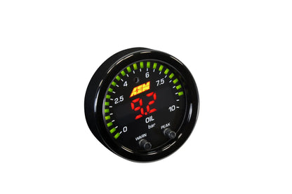 AEM X-Series 0-150 Oil Pressure Gauge Kit - 10 Bar (30-0307)