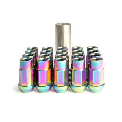 BLOX Racing 12x1.25/12x1.5 7-Sided Forged TI Extended Lug Nut Set (BXAC-00131)