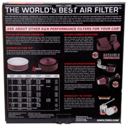 K&N 60-1290 Round Air Filter Assembly For Increase Horsepower -Washable/Reusable