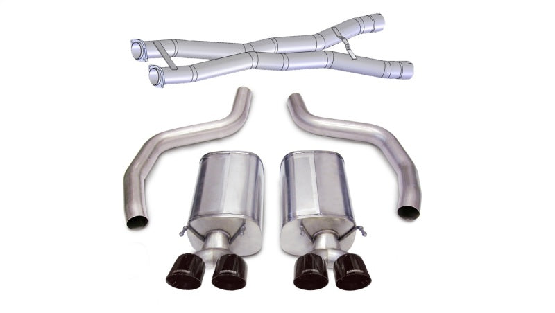 CORSA Sport / 3.0 in Cat-Back 4.0 in Twin Tips | 2012-2013 Corvette C6 Z06 ZR1 (14164CB3)