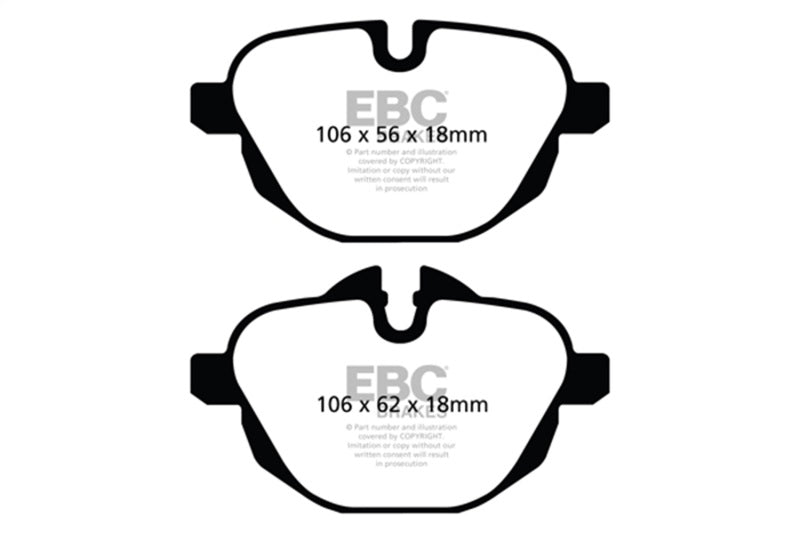 EBC Brakes DP52047NDX Bluestuff NDX Full Race Brake Pads for 14-22 I8 X3 X4