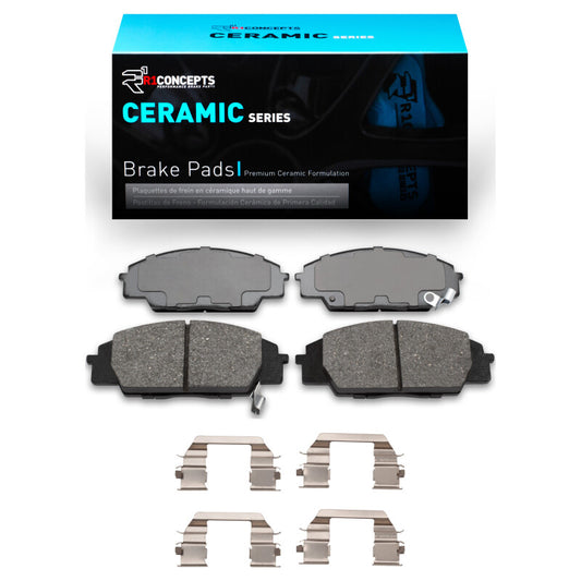 R1 Concepts Acura CSX Ceramic Front Brake Pads & Hardware | 99-16 Honda S2000/Civic (2310-0829-01)