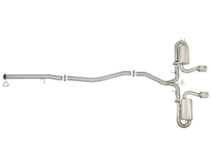 aFe Takeda 3" to 2-1/2" 304SS Cat-Back Exhaust | 2017-2021 Honda Civic Si Coupe (49-36618)