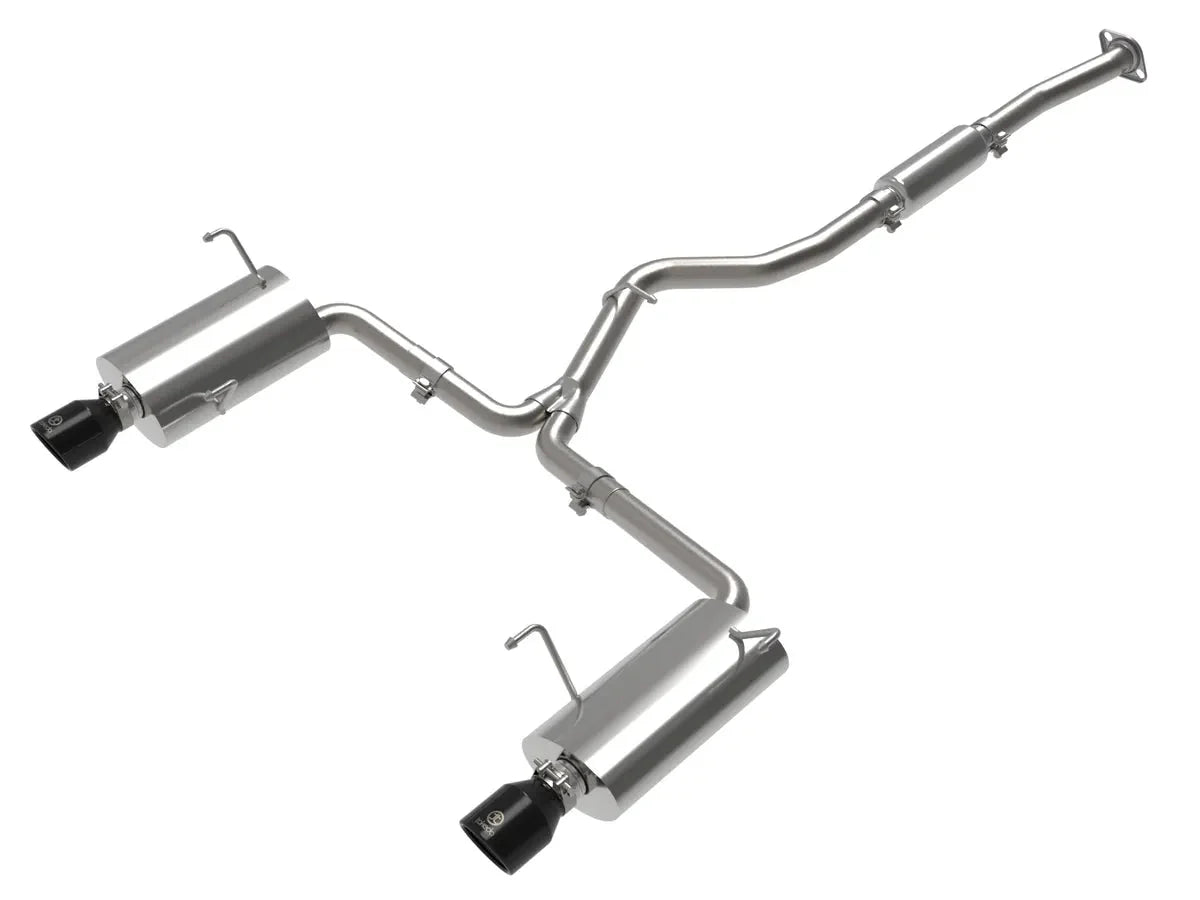 aFe Power Takeda 2-1/2 IN to 2-1/4 IN 304 Stainless Steel Cat-Back Exhaust System w/ Black Tips 2014-2018 Forester w/ 2.0L Turbo Engine
