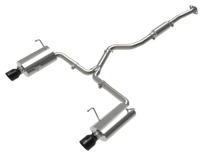 aFe Power Takeda 2-1/2 IN to 2-1/4 IN 304 Stainless Steel Cat-Back Exhaust System w/ Black Tips 2014-2018 Forester w/ 2.0L Turbo Engine