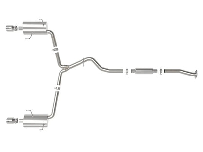 aFe Power Takeda 2-1/2 IN to 2-1/4 IN 304 Stainless Steel Cat-Back Exhaust System w/ Polished Tips 2014-2018 Forester w/ 2.0L Turbo Engine