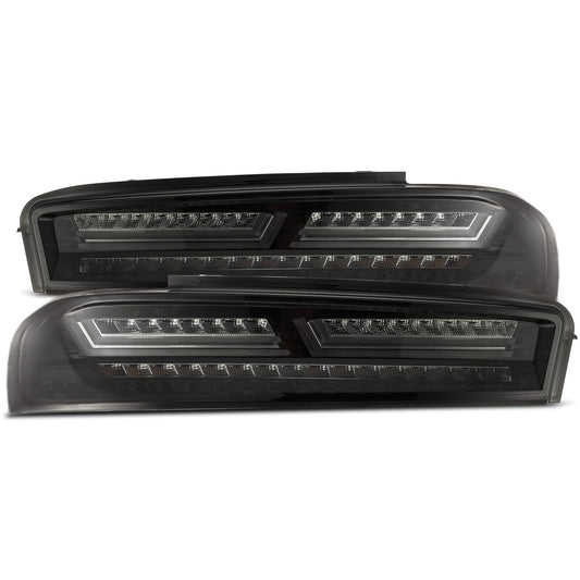 Alpharex PRO-Series LED Tail Lights - Jet Black | 2016-2018 Chevrolet Camaro (610010)