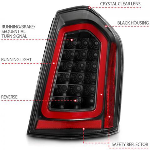 Anzo LED Tail Lights | 2011-2014 Chrysler 300 (321343)