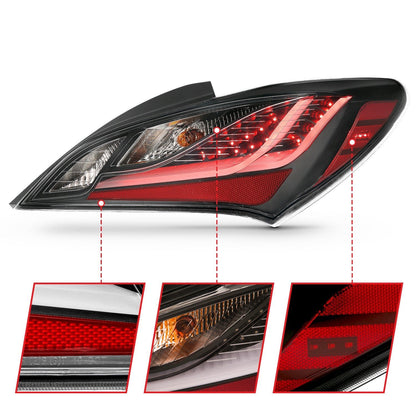 Anzo Tail Lights - Black Housing / Smoked Lens | 2010-2013 Hyundai Genesis Coupe (321347)