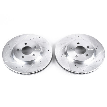 PowerStop Drilled & Slotted Front Rotors | Ford Mustang (05-14) (AR8171XPR)