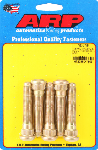 ARP 2.535 UHL Wheel Stud Kit | 2005-2014 Subaru WRX, 2015-2021 Subaru WRX STI, and 2013+Subaru BRZ/Scion FR-S/Toyota 86 (100-7729) (100-7729)