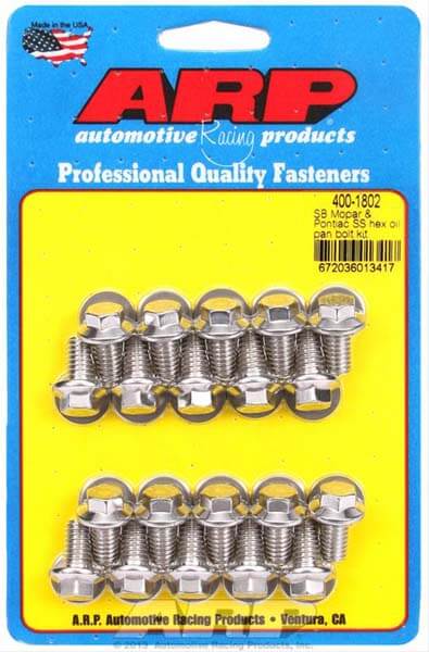 ARP Oil Pan Bolt Kits | Multiple Mopar/Pontiac Fitments (400-1802)