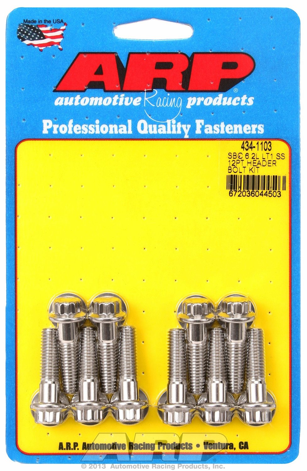 Chevrolet LT1 6.2L Small Block 12pt Header Bolt & Stud Kit by ARP (434-1103)