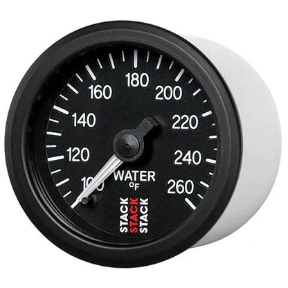 AutoMeter Stack 52mm 100-260 Deg F 1/8in NPTF Male Pro Stepper Motor Water Temp Gauge (ST3308)