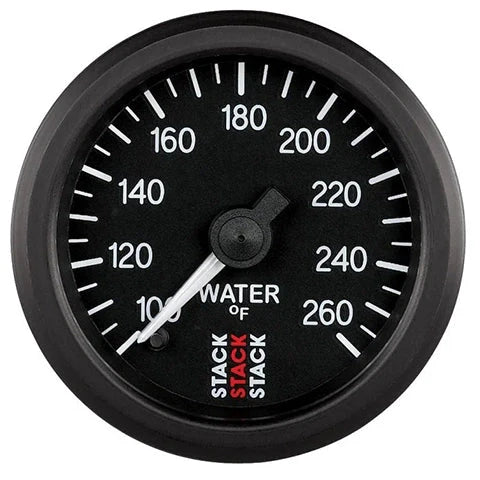 AutoMeter Stack 52mm 100-260 Deg F 1/8in NPTF Male Pro Stepper Motor Water Temp Gauge (ST3308)