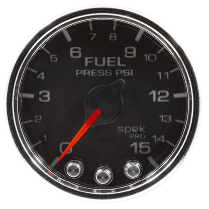 Autometer Spek-Pro 2 & 1/16" Fuel Press Gauge 15PSI