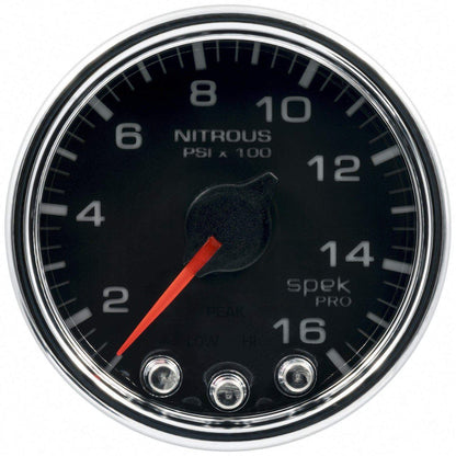 Autometer Spek-Pro 2 & 1/16" Nitrous Press Gauge 1600PSI