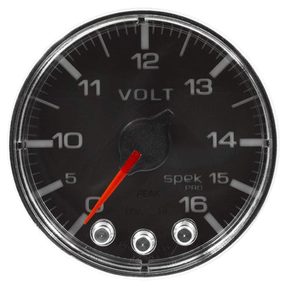 Autometer Spek-Pro 2 & 1/16" Voltmeter Gauge 16V