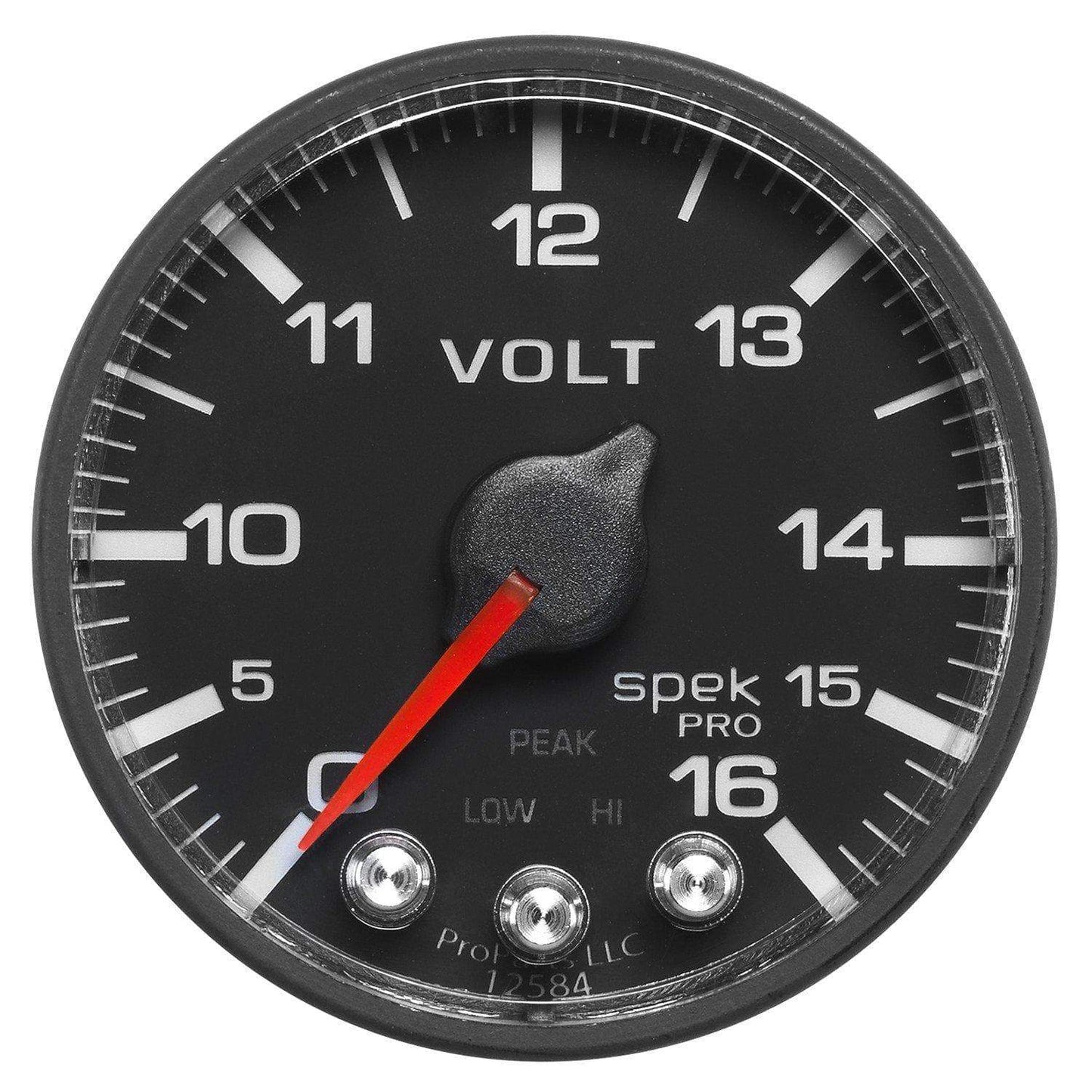 Autometer Spek-Pro 2 & 1/16" Voltmeter Gauge 16V