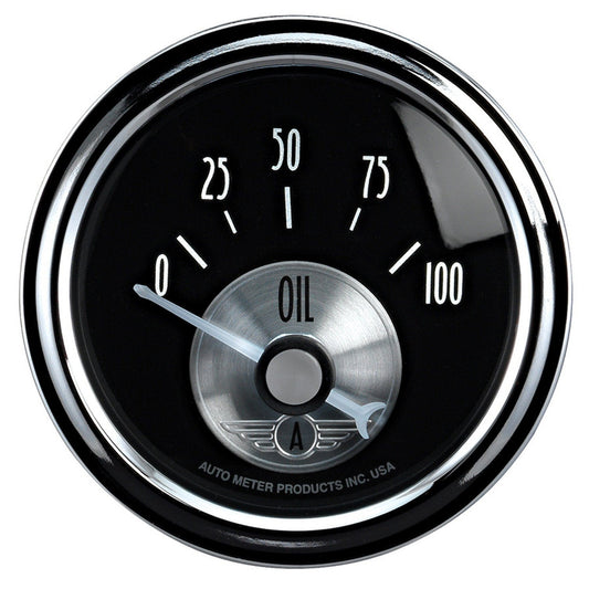 Auto Meter Prestige Black Diamond 52mm Oil Pressure Gauge (2028)