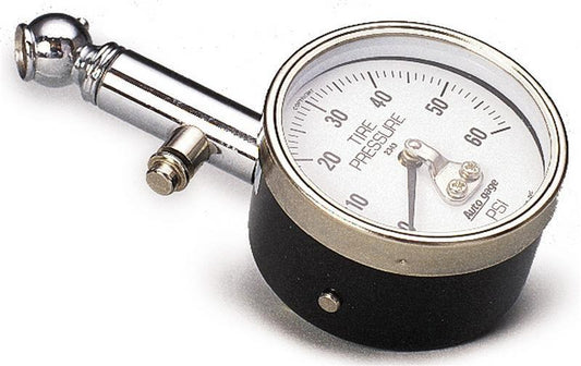 Auto Meter 60 PSi Peak/Hold Mechanical Tire Pressure Gauge (2343)