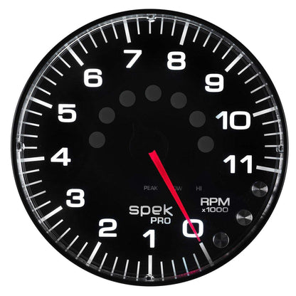 Autometer Spek-Pro 5" Tachometer W/Shift Light 11K RPM