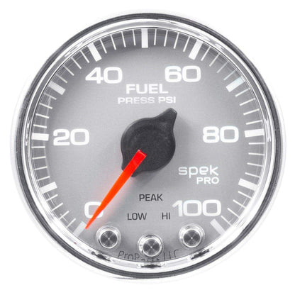Autometer Spek-Pro 2 & 1/16" Fuel Press Gauge 100PSI