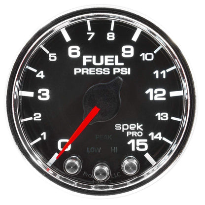 Autometer Spek-Pro 2 & 1/16" Fuel Press Gauge 15PSI